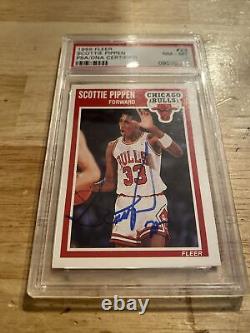 Scottie Pippen PSA DNA Autograph Fleer Collector Card LOW SIGNATURE Auto 1989