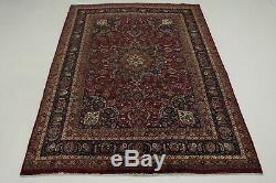 Semi Antique Plush Signed 8X12 Traditional Floral Hand Knotted Oriental Area Rug