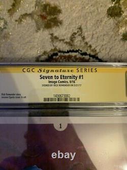 Seven To Eternity #1 Cgc 9.8 Signed By Remender High Grade White Pgs 2017