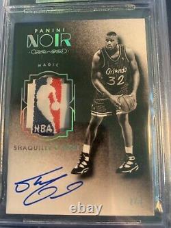 Shaq 2015-16 Panini Noir Prime Tag Nba Logoman Auto Bgs 9 Mint Monster High End