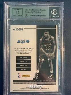 Shaq 2015-16 Panini Noir Prime Tag Nba Logoman Auto Bgs 9 Mint Monster High End