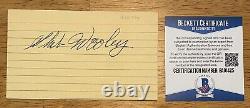 Sheb Wooley Signed Autographed 3x5 Card BAS Beckett Cert High Noon Hoosiers