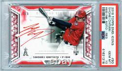 Shohei Ohtani 2018 Topps Diamond Icons Red Ink Auto Red /5 PSA 10 Super high-end