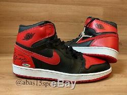 Signed 2000 Nike Air Jordan 1 High Banned 1985 Rookie Retro Shoes Autograph Uda