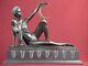 Signed Bronze Statue Art Deco Highly Detailed Handcrafted Sculpture Marble Base