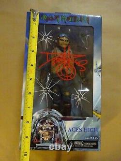Signed Derek Riggs Iron Maiden Autographed Aces High NECA Figure Beckett BAS COA