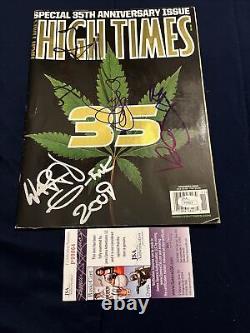 Signed High Times Magazine SNOOP DOGG, Warren G, Method Man, Authenticated JSA#