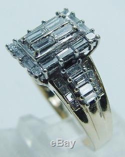 Signed LGL Leer Gem Ltd 14K Gold 1.52ct VS1 GH Diamond Ring High Setting Estate