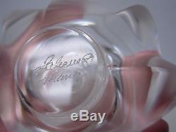 Signed Lalique France Samoa Crystal Perfume Bottle 3 1/8 High Excellent Cond