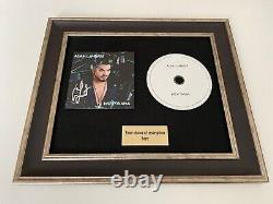 Signed/autographed Adam Lambert High Drama Framed CD Presentation