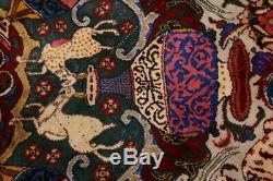 Spectacular Hunting Design Signed Kashmar Rug Oriental Area Carpet 10X13