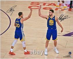 Stephen Curry & Klay Thompson GS Warriors Signed 16 x 20 High Five Photo