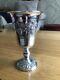 Sterling 925 Signed Solid Silver Goblet Chased With Fruiting Vines 5 3/8 High