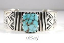 Sterling Silver Navajo Turquoise Bracelet Rare High Grade Royston By Ned Nez