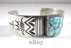 Sterling Silver Navajo Turquoise Bracelet Rare High Grade Royston By Ned Nez