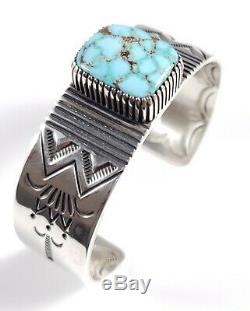 Sterling Silver Navajo Turquoise Bracelet Rare High Grade Royston By Ned Nez