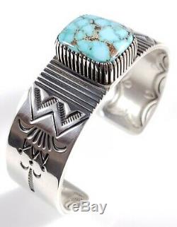 Sterling Silver Navajo Turquoise Bracelet Rare High Grade Royston By Ned Nez