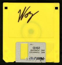 Steve Wozniak SIGNED AUTOGRAPHED 3.25 HD Yellow High Double Density Disk Apple