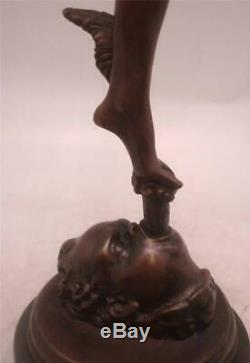 Stunning Mercury / Hermes Bronze Signed GIAMBOLOGNA 43cm High Marble Base