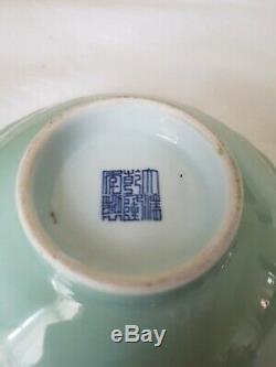 Superb High Quality Chinese 18th 19th C Qianlong Pale Celadon Dish/bowl Mark