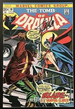 TOMB OF DRACULA #10 (1973) Stan Lee signed! 1st App Blade High Grade! NM- Plus