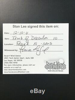 TOMB OF DRACULA #10 (1973) Stan Lee signed! 1st App Blade High Grade! NM- Plus