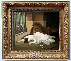 The Lion's Bride -High Quality Vintage Painting after Gabriel von Max