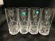 Tiffany & Co Lead Crystal Rock-Cut High Ball Glasses Set of Four 6.5 Tall