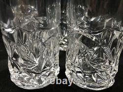 Tiffany & Co Lead Crystal Rock-Cut High Ball Glasses Set of Four 6.5 Tall