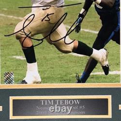 Tim Tebow Autographed Nease High School Deluxe Framed 8x10 Photo Tebow Holo