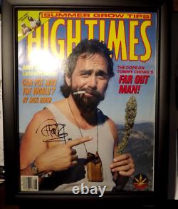 Tommy Chong Signed High Times Magazine Cover 12x10 Framed. Tommy Chong Signed