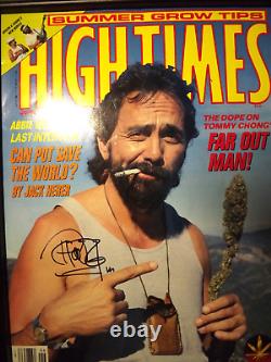 Tommy Chong Signed High Times Magazine Cover 12x10 Framed. Tommy Chong Signed