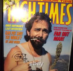 Tommy Chong Signed High Times Magazine Cover 12x10 Framed. Tommy Chong Signed