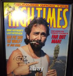 Tommy Chong Signed High Times Magazine Cover 12x10 Framed. Tommy Chong Signed