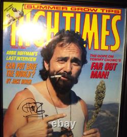 Tommy Chong Signed High Times Magazine Cover 12x10 Framed. Tommy Chong Signed