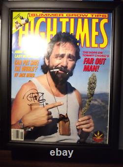 Tommy Chong Signed High Times Magazine Cover 12x10 Framed. Tommy Chong Signed