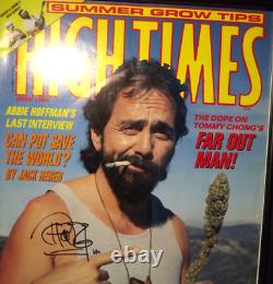 Tommy Chong Signed High Times Magazine Cover 12x10 Framed. Tommy Chong Signed