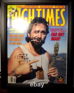 Tommy Chong Signed High Times Magazine Cover 12x10 Framed. Tommy Chong Signed