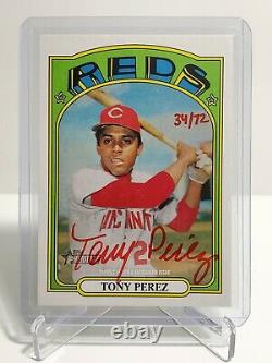 Tony Perez HOF 2021 Topps Heritage High Number Real One Red Ink Auto 34/72 Reds