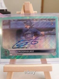 Topps Chrome Julio Rodrigues Rc Auto Aqua Wave 26/199 Gradeable High