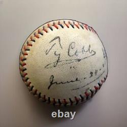 Ty Cobb 1920's Autographed Baseball Beautiful High Quality Replica