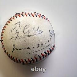 Ty Cobb 1920's Autographed Baseball Beautiful High Quality Replica