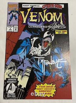 VENOM LETHAL PROTECTOR 2 Signed Stan Lee, Todd McFarlane & Mark Bagley NM