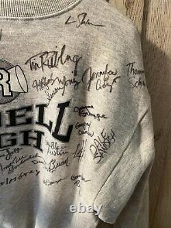 VTG Grease1994 Play Actor/Actress Autographed Signed Rydell High Sweater Grey