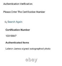 VTG LeBron James Rookie Rare Hand Signed 10x8 Autographed High School IPA COA