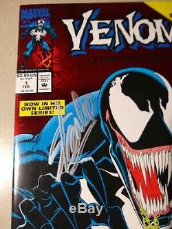 Venom Leathal Protector #1 signed STAN LEE (high grade) 1992