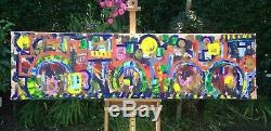 Very Large Original Contemporary Painting 2m Wide X 0.55m High / Signed