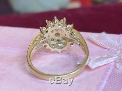 Vintage 14k Gold Genuine Natural High Quality Diamond Ring Signed Fi Engagement