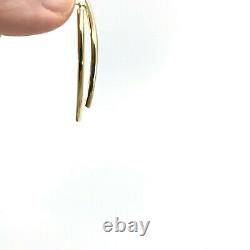 Vintage 14k Gold Israel Signed High Polish Dangle Earrings