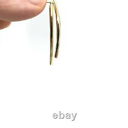 Vintage 14k Gold Israel Signed High Polish Dangle Earrings